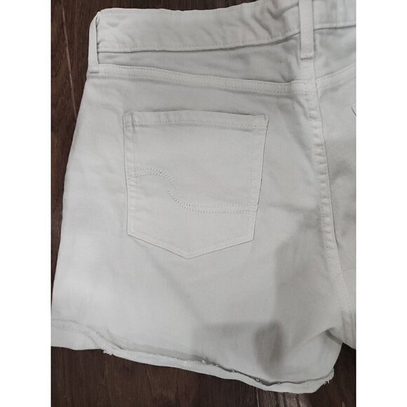 Levi's Shorts White Jean Distressed High Rise 3" Inseam 34" Waist Women's 12 - Picture 7 of 11